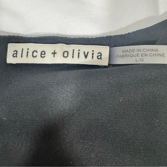 Alice + Olivia Luba Top Gathered Snake-Print Blouse Workwear Office Approved. - Picture 4 of 5